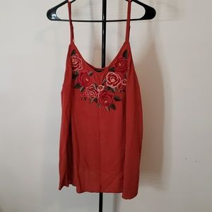 Orange-red tank